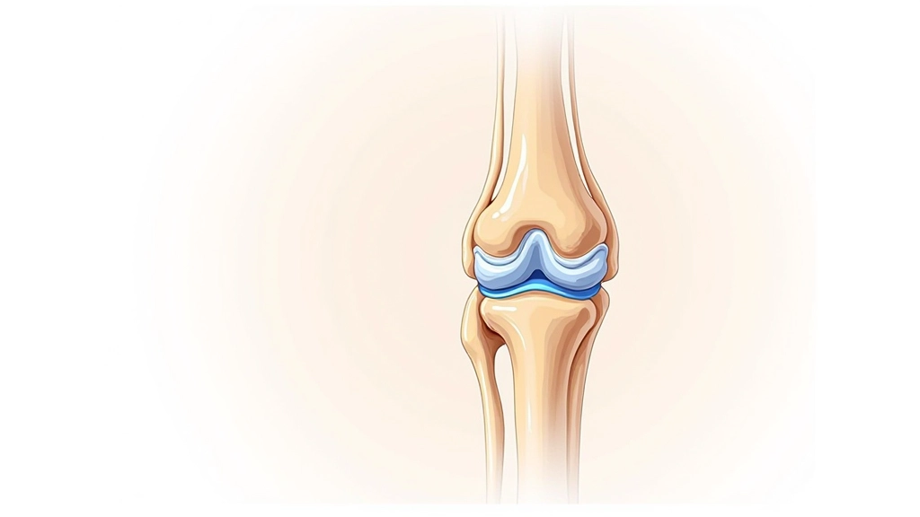 Anatomical illustration showing joint structure and how movement maintains cartilage health and fluid production in aging bodies
